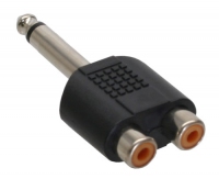 Adapter AV InLine Audio 6.3mm jack meski mono - 2x RCA zenski (99339) adapteris