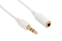 InLine 99934W 1m 3.5mm 3.5mm white Audio-Kabel (99934W) adapteris