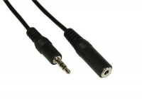 InLine Klinke Verlangerung, 3,5mm Klinke St/Bu, Stereo - 1m kabelis video, audio