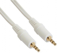 InLine 2.5m 3.5mm jack M/M 2.5m 3.5mm 3.5mm white Audio-Kabel (99936W) adapteris