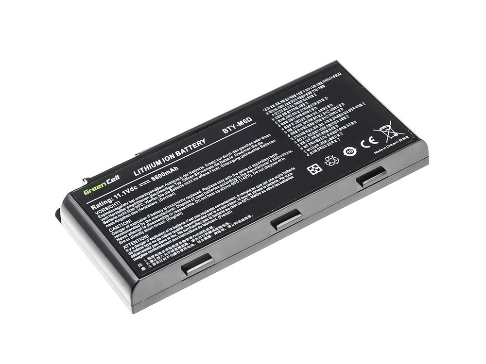 Green Cell Battery for MSI GT60 GT70 GT660 GT680 GT683 GT780 GT783 GX660 GX680 GX780 / 11,1V 6600mAh akumulators, baterija portatīvajiem datoriem