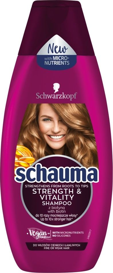 Schauma Strength & Vitality Shampoo 400ml 9000101229233 (9000101229233) Matu šampūns