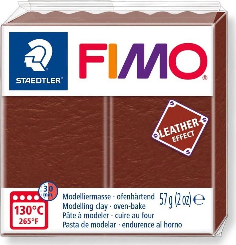 Staedtler Masa Fimo Leather effect 57g orzechowy 347806 (4007817053249) materiāli konstruktoriem
