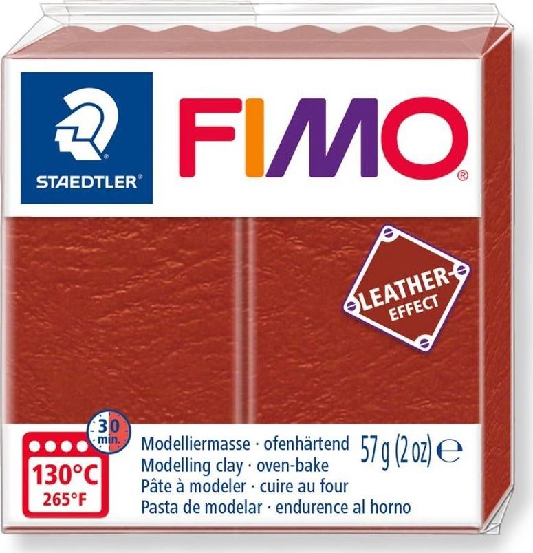Staedtler Masa Fimo Leather effect 57g rdzawy 347804 (4007817053218) materiāli konstruktoriem