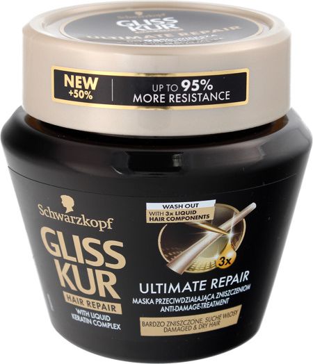 Schwarzkopf Gliss Kur Ultimate Repair Maska do wlosow suchych i bardzo zniszczonych 300ml 68050776 (5900117001042)