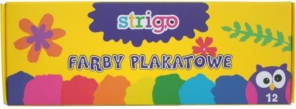 Strigo Farby plakatowe 12 kolorow STRIGO 295353 (6930518939711)