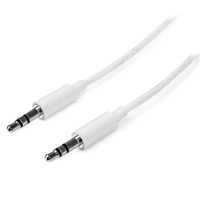 StarTech.com 2m Stereo Audiokabel 3,5mm Klinke - Stecker/Stecker - white (MU2M... adapteris