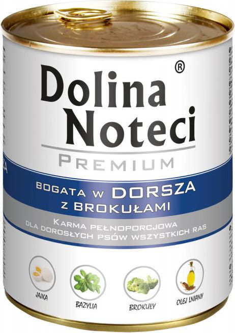 Dolina Noteci Premium bogata w dorsza z brokulami 800 g 5900842015826 (5902921300250) barība suņiem