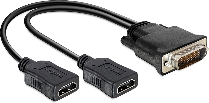 65280 Kabelschnittstellen-/Gender-Adapter DMS-59 2 x HDMI Schwarz (65280) adapteris