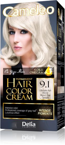 Delia Cameleo HCC Farba permanentna Omega+ nr 9.1 Ultimate Ash Blond 1op. 710448 (5060061200448)