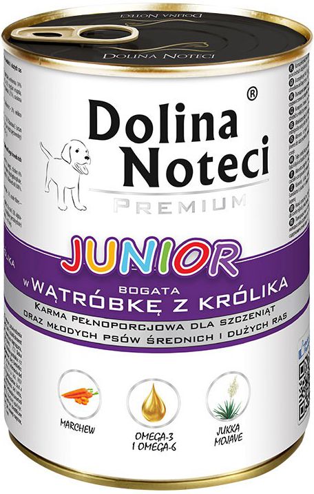 Dolina Noteci Premium Junior z watrobka z krolika 400g 5900842013860 (5902921300397) barība suņiem