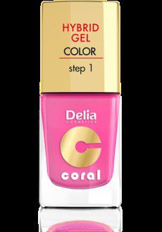 Delia Cosmetics Coral Hybrid Gel Emalia do paznokci nr 22 landrynkowy roz 11ml 718181 (5901350458181)