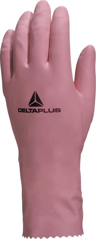 DELTA PLUS Household gloves latex Zephir size 8/9 pink (VE210RO08) cimdi
