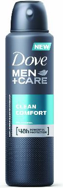 Dove  Antyperspiranty Men Care Clean Comfort antyperspirant w sprayu 150 ml 669107 (8712561254595)