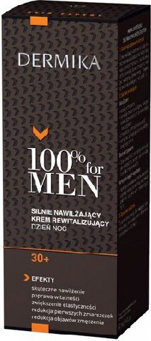 Dermika 100% for Men Krem 30+ nawilzajacy na dzien i noc 50ml 6351091090 (5902046503017) kosmētika ķermenim