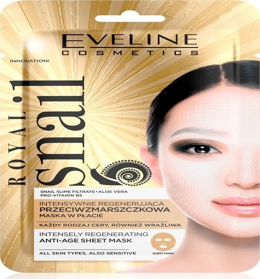 Eveline Maseczka do twarzy Royal Snail Intensely Regenerating Anti-Age Sheet Mask regenerujaca 5901761988338 (5901761988338)