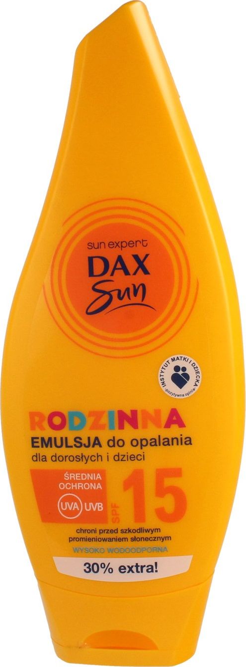 DAX DAX_Sun SPF15 rozdzinna emulsja do opalania dla doroslych i dzieci 250ml 5900525053466 (5900525053466)