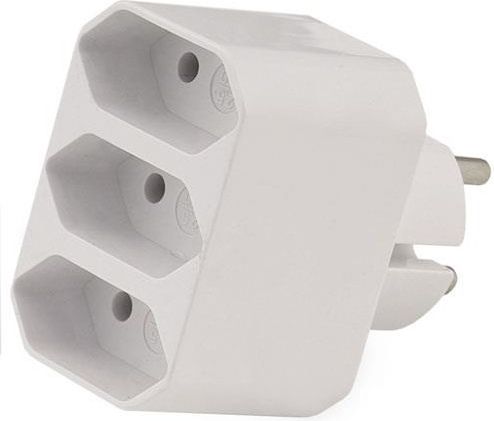 Elgotech Plug-in splitter 3-socket b/u EURO R-3PC elektrības pagarinātājs