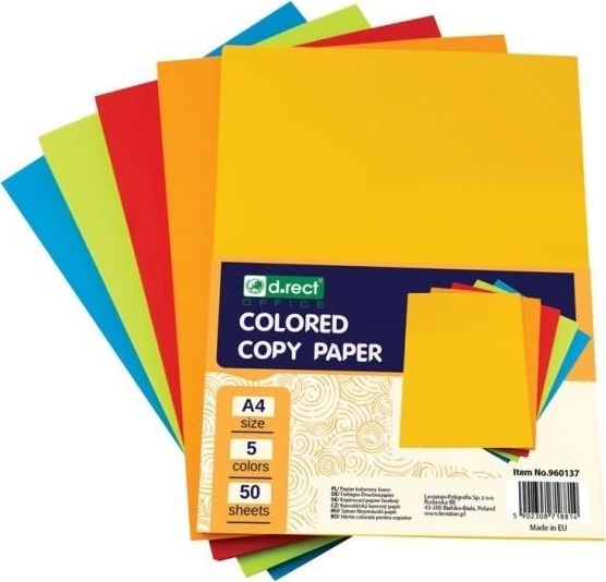 D.Rect Papier ksero A4 mix kolorow 250 arkuszy 300681 (5902308718814) papīrs