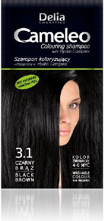 Delia Cosmetics Cameleo Szampon koloryzujacy 3.1 czarny braz 710272 (5901350421260)