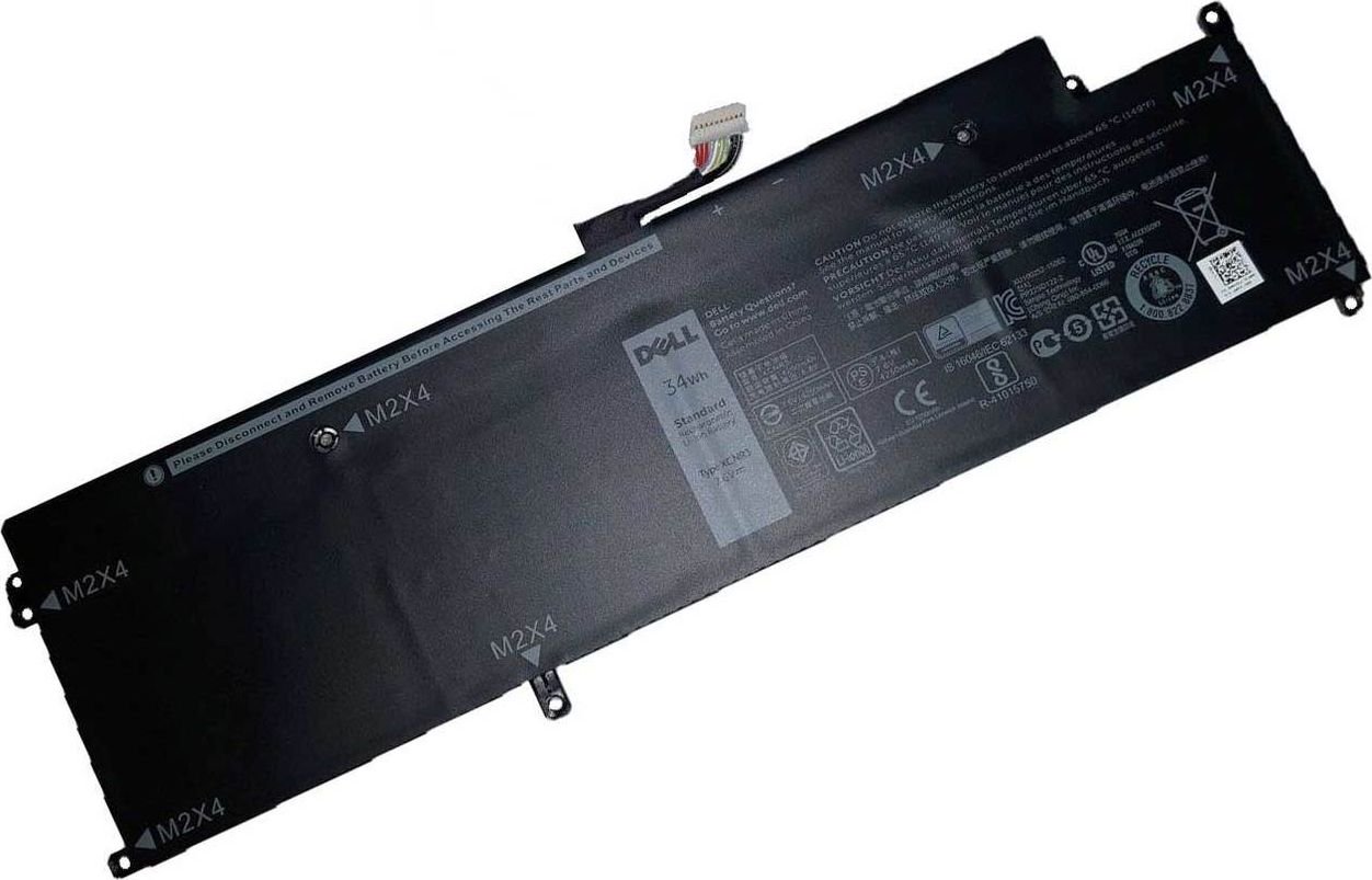 Dell Battery, 34WHR, 4 Cell, Lithium Ion 5706998809742 akumulators, baterija portatīvajiem datoriem