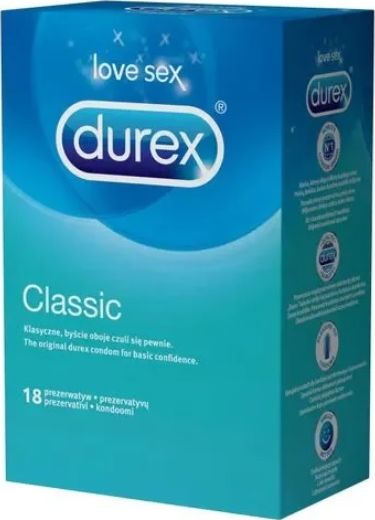 Durex  DUREX_Classic klasyczne prezerwatywy 18szt 5052197025491 (5052197025491)