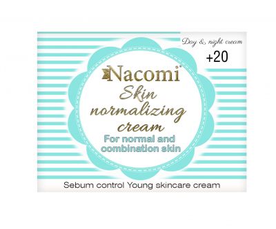 Nacomi Normalizujacy krem na dzien dla mlodej cery 20+ 50 ml 5901878688060 (5901878688060) kosmētika ķermenim