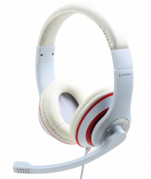 GEMBIRD MHS-03-WTRD Stereo headset white austiņas