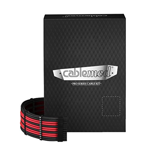 CableMod PRO C-Series Kit RMi,RMx black/red - ModMesh kabelis, vads