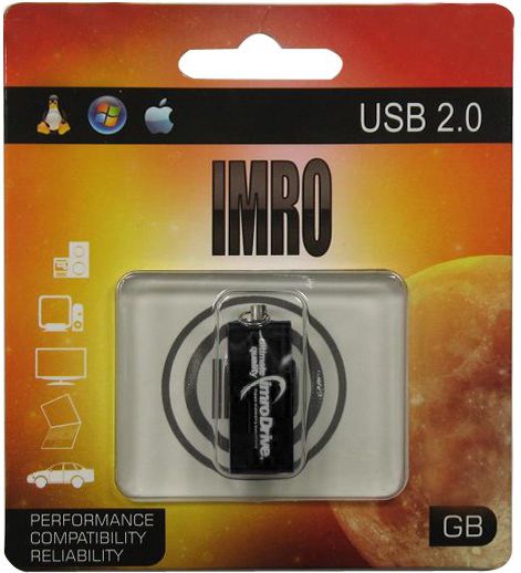 IMRO PENDRIVE EDGE 8GB   USB 2.0 BLACK USB Flash atmiņa