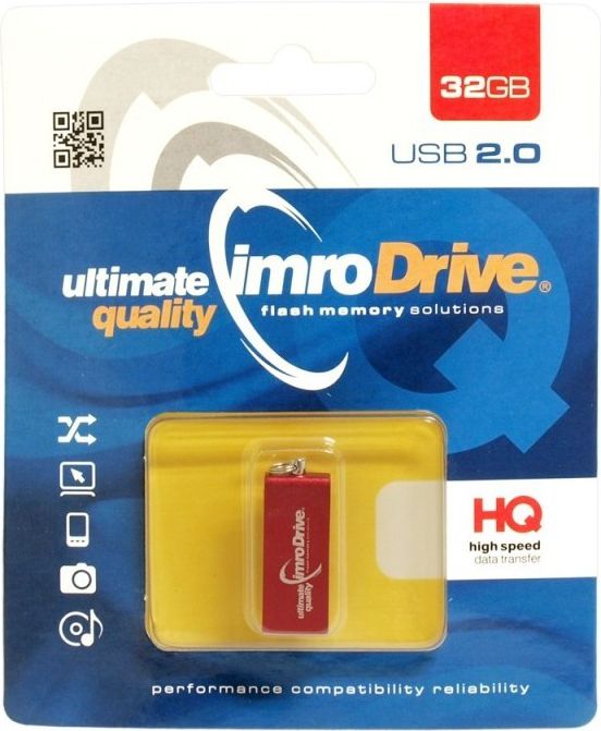 IMRO PENDRIVE EDGE 32GB  USB 2.0 METALLIC RED USB Flash atmiņa