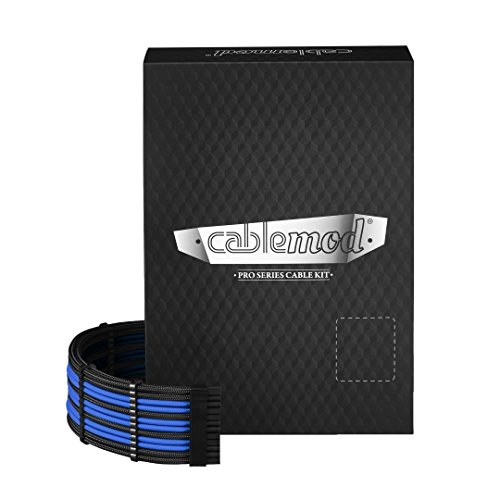 CableMod PRO C-Series Kit RMi,RMx black/blue - ModMesh kabelis, vads