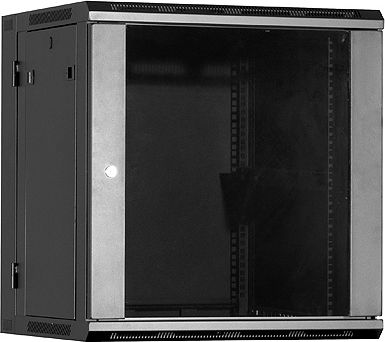 Linkbasic double section rack wall-mounting cabinet 19'' 18U 600x550mm blk glass Serveru aksesuāri