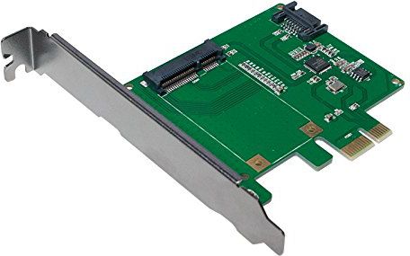 PCI Express card 1x mSATA SDD + 1xSATA HDD karte