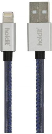 Holdit Selected kabel L ightning 1m leather blu aksesuārs