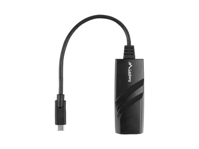 Lanberg NC-1000-02 cable gender changer USB-C RJ-45 Black tīkla karte