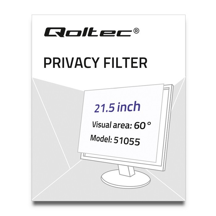 Qoltec Privatizing filter RODO | 21.5'' | 16:9