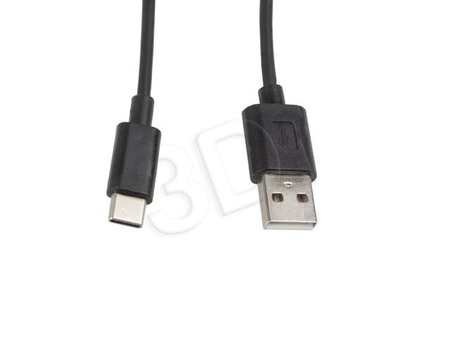 Lanberg CA-USBO-10CC-0010-BK (USB 2.0 type A M - USB type C M; 1m; black color) USB kabelis