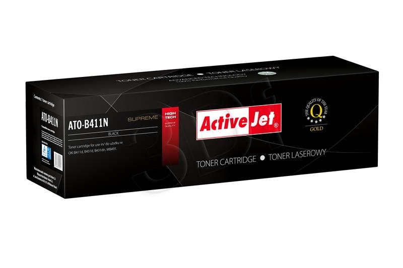 Toner Activejet ATO-B411N (do drukarki OKI, zamiennik 44574702 supreme 4000str. black)