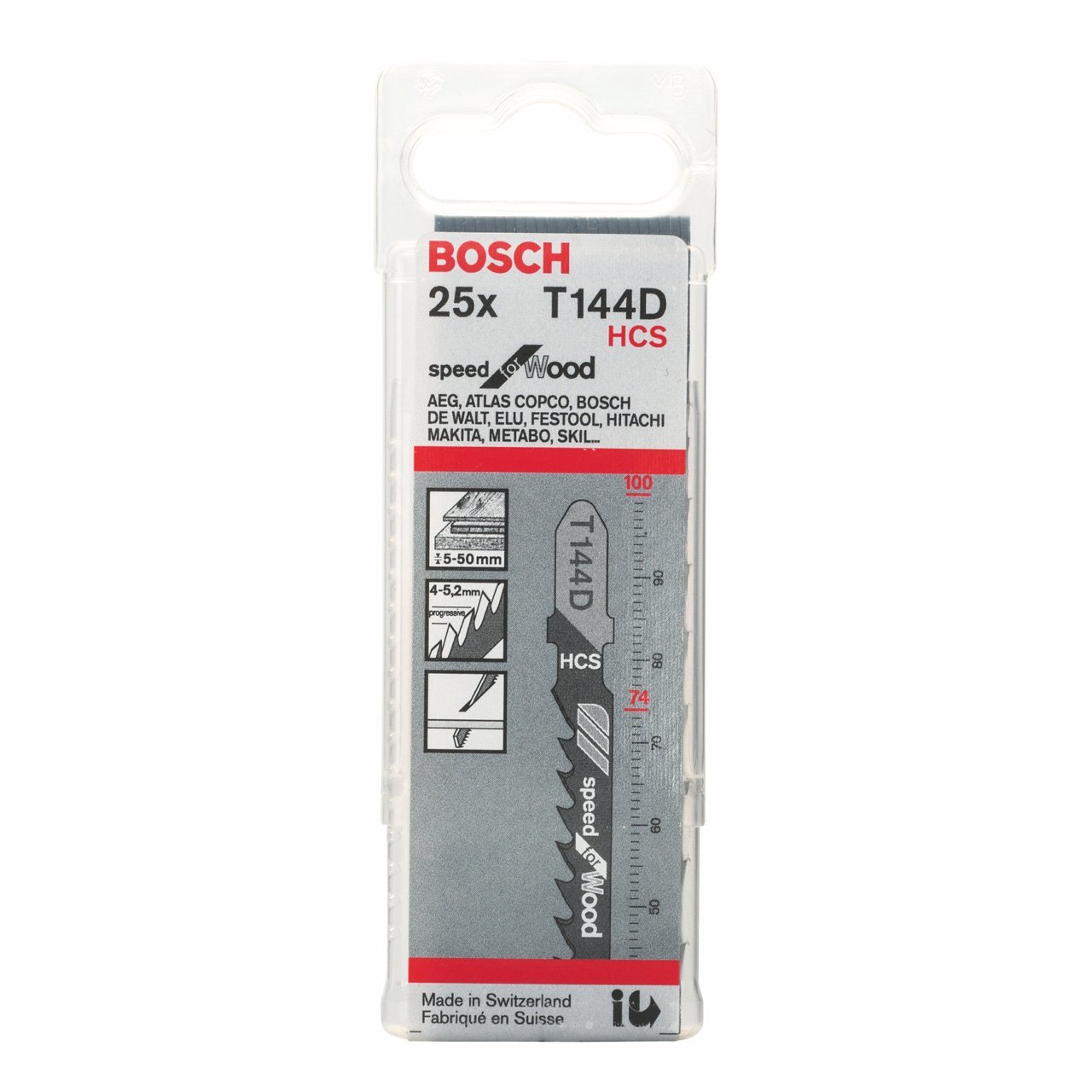 Bosch Jigsaw blade T144D 25 pieces  