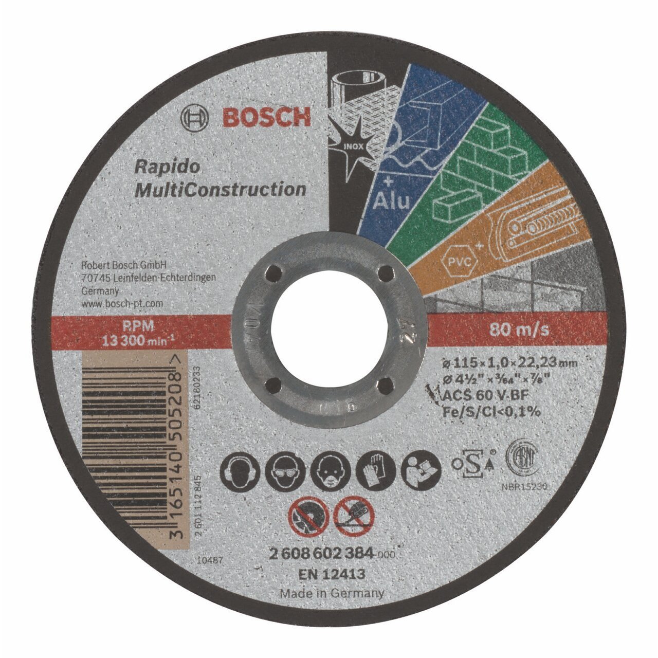 Bosch Cutting disc MultiConstruction115mm  