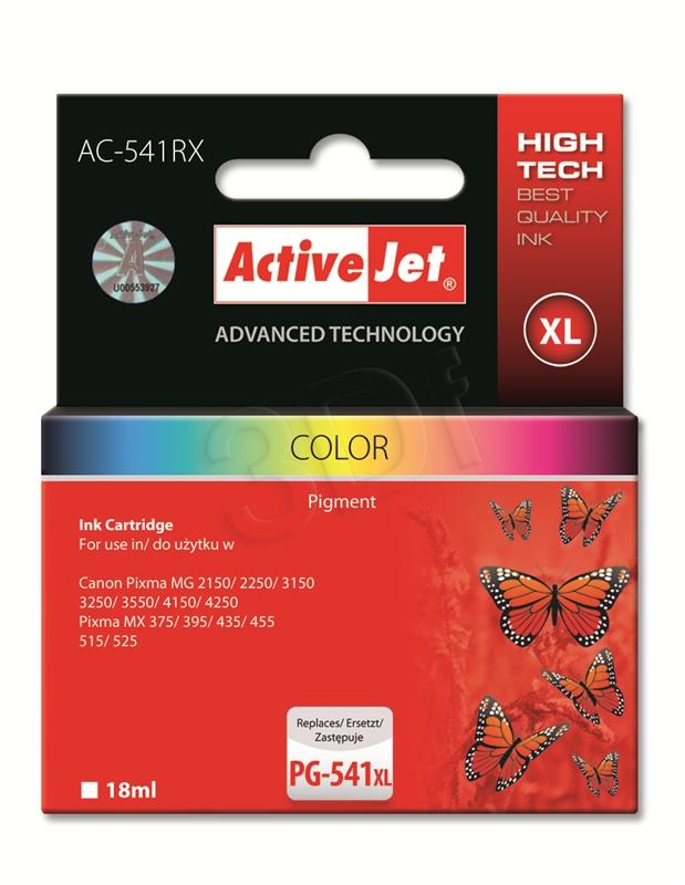 Action ActiveJet AC-541RX (Canon PG-541XL) Tri-Colour Ink Cartridge, Cyan, Magenta, Yellow kārtridžs