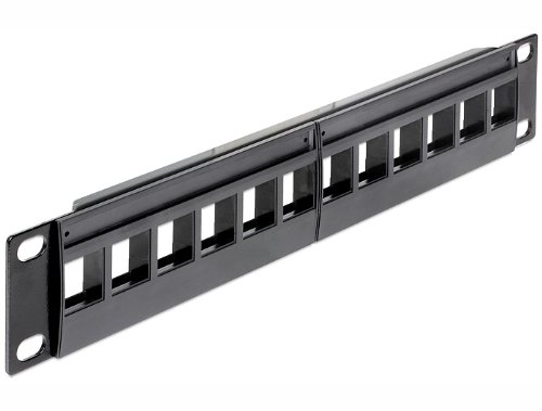 Delock Keystone Patchpanel 10 inch 12 Port datortīklu aksesuārs