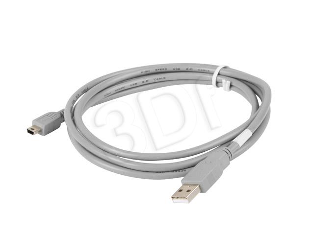 Lanberg CA-USBK-10CC-0018-S (USB 2.0 M - Mini USB, USB 2.0 M; 1,8m; gray color) USB kabelis