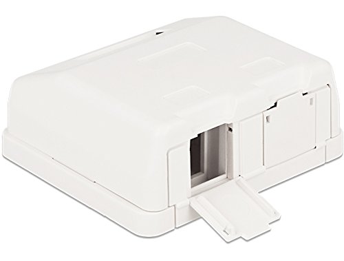 Delock Keystone Chassis 2P Surface Box - white datortīklu aksesuārs