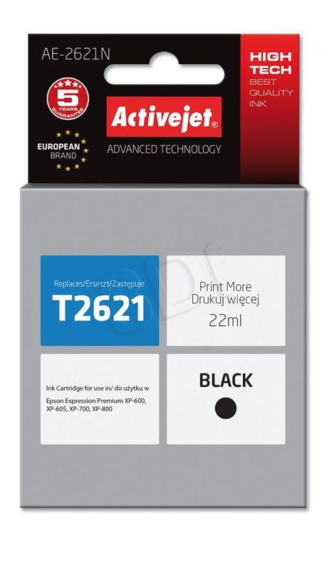 Tusz Activejet AE-2621N (do drukarki Epson, zamiennik T2621 supreme 22ml black)