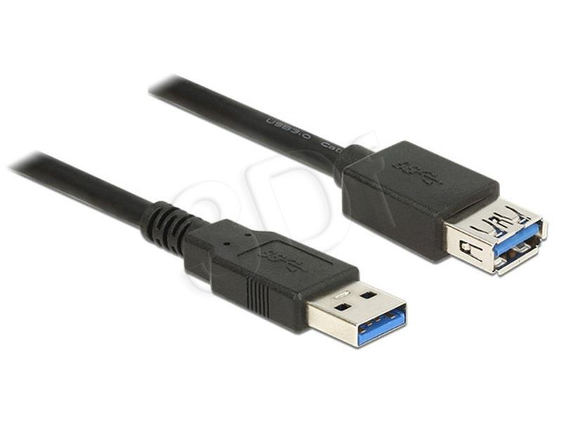 Cable USB 3.0 1.5m      AM-AF black USB kabelis