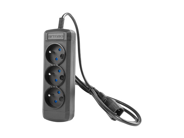 Power strip ARC3 ARC3 / 0.6 / CZ / IEC 0.6m, black elektrības pagarinātājs