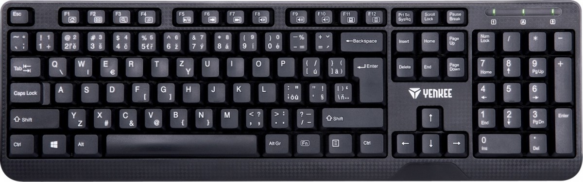 Universal keyboard YKB 1002 CS USB spill-resistant klaviatūra