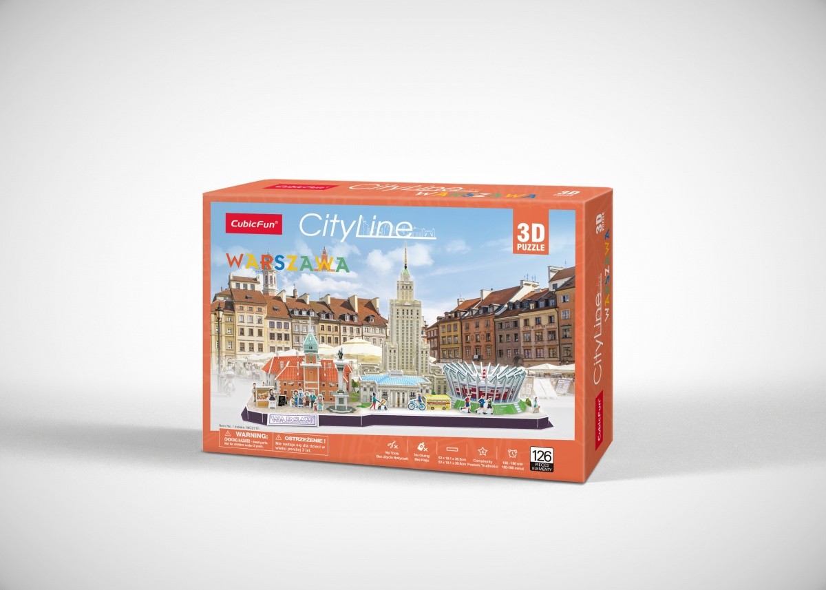 CHARGERCUBE PUZZLE 3 D CITYLINE WARSAW puzle, puzzle